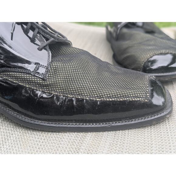 Vintage RARE Emilio Franco Leather Shoes Made In Italy Black & White 9.5 Unique main image 16